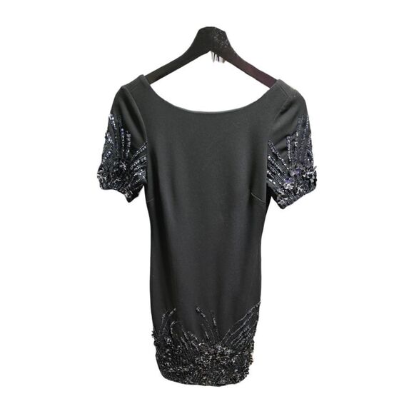 NWT Aidan Mattox Cocktail Black Dress SZ 2 - Picture 7 of 7
